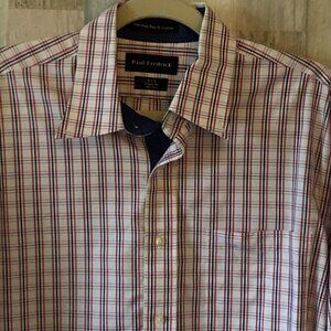 Mens Paul Fredrick Dress Shirt Non-Iron 2 Ply Cotton 16" X 33" Classic Lux NEW